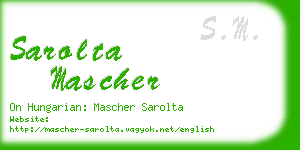 sarolta mascher business card